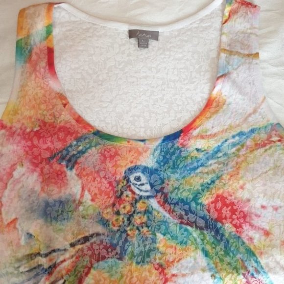 Katies AU-L Rainbow Colourful Sleeveless Singlet Blouse Top Tee NWOT - Picture 9 of 11
